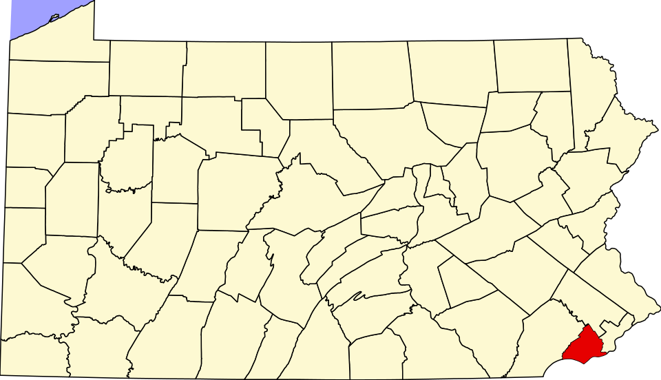 File:Map of Pennsylvania highlighting Delaware County.svg