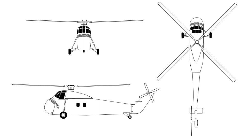 File:Sikorsky SH-34 orthographical image.svg