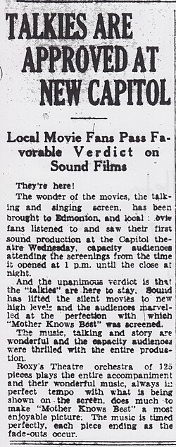 File:Clipping First Talkies Edmonton 1929.jpg