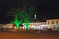 Krosno Square at night