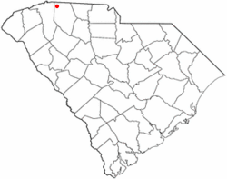 Location of Campobello, South Carolina