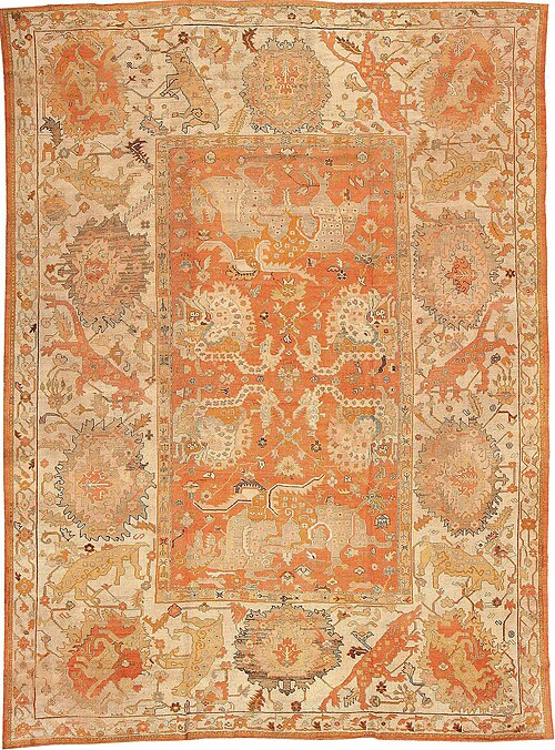 File:Antique Turkish Oushak Carpet.jpg