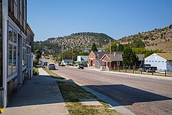 East on Main Street (WYO 318) in Hartville, September 2020