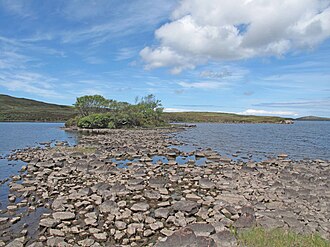 Island on the south-eastern shore of Loch Osgaig