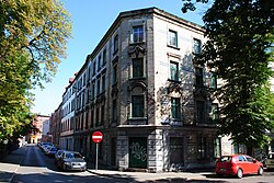Apartment buildings at the corner of Stacyjna Street and Independence Avenue