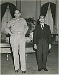 Image 73American general Douglas MacArthur and emperor Hirohito, at their first meeting, September 1945 (from History of Japan)