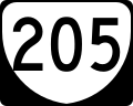 State Route 205 marker