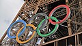 Olympic rings on the Eiffel Tower