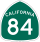 State Route 84 marker