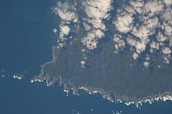 A partial view of the map of Guafo Island, which is similar to the fictional "Floptropica".