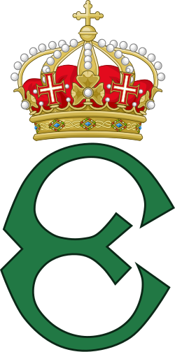 Royal Monogram of Queen Helena of Italy.