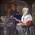 A Girl Receiving a Letter by Gabriel Metsu, c. 1658