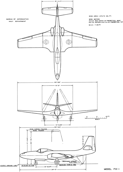 File:McDonnell FD-1 Phantom 3-view line drawing.png
