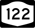 New York State Route 122 marker