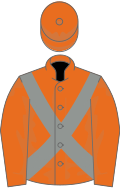 Orange, grey cross belts