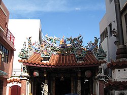 Kaichi Matsu Temple / Kaiji Tianhou Temple (開基天后宮, Taiwanese: Khai-ki Thian-hiō-kiong) in Tainan City is one of the earliest temples dedicated to Mazu, rebuilt in 1926.