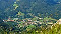 A picture of the styrian village Neuberg an der Mürz seen from the Schneealm, July 2014