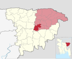 Location of Osmani Nagar