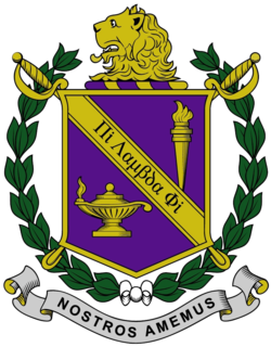 The official coat of arms of Pi Lambda Phi