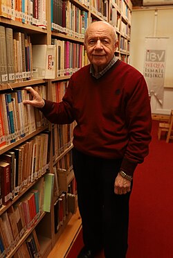 At the foundation bearing his own name, İsmail Beşikçi, Istanbul, Turkey, 2022