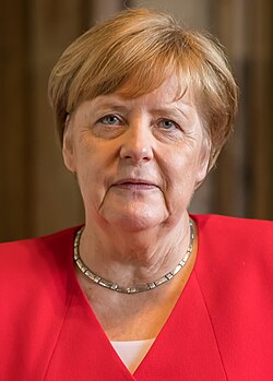 Portrait of Angela Merkel in 2019