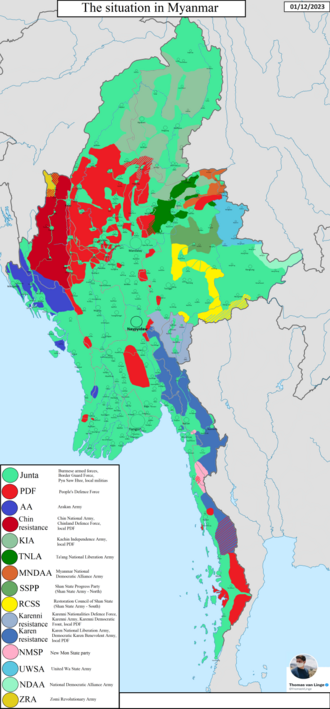 File:Military situation in Myanmar, December 2023.png