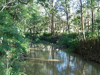 Bulimba Creek at Wecker Road, 2014