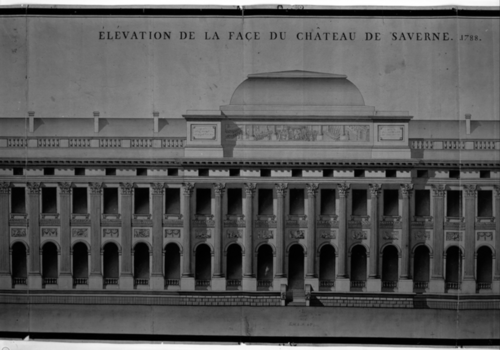 Design for the central risalit facing the garden