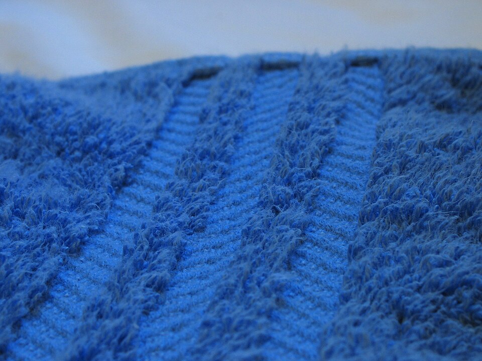File:Towel blue decorativepattern closeup.jpg