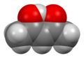 Space-filling model of the enol tautomer