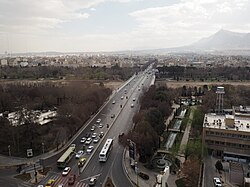 Aerial photograph of road bridge