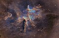 Melotte 15 is part of Heart Nebula.  There are several bright stars here, some of them nearly 50 times mass of the Sun.