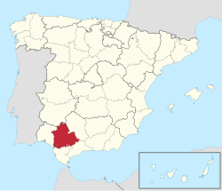Location of the Province of Seville in Spain