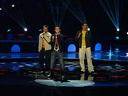 Tie Break performing "Du bist" in Istanbul (2004)