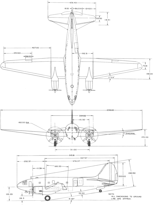 File:Curtiss C-46 Commando 3-view line drawing.png