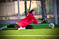 Image 12Goalkeeper Zahra Khajavi of the Iran women's national football team (from Women's association football)