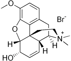 Chemical structure of codeine methylbromide.