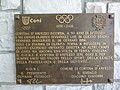 Plaque commemorating the fiftieth anniversary of the 1956 Winter Olympics