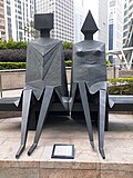 ’Sitting Couple’, 1989–1990, Bronze, by Lynn Chadwick, Exchange Square (Hong Kong)