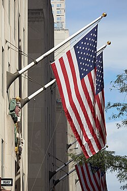 Rockefeller Center Flags on Fifth Avenue