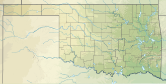 Location of Optima Lake in Oklahoma, USA.