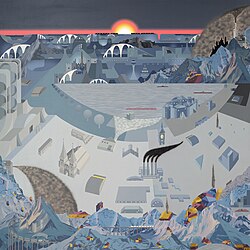 Example of a painting that combines various perspectives: The Frozen City (Museum of Art Aarau, Switzerland) by Matthias A. K. Zimmermann