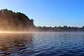 Morning mist on Brantingham Lake