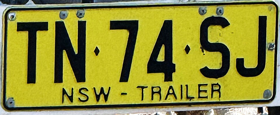 File:Trailer plate TN74SJ New South Wales.jpg