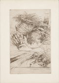 Drypoint print, untitled.
