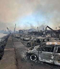 Wildfire damage to Lahaina