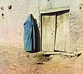 Woman wearing purdah, Samarkand
