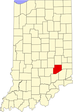Map of Indiana highlighting Decatur County