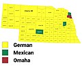Image 40Largest alone or in any combination ethnic origin by county in Nebraska, per the 2020 census (from Nebraska)