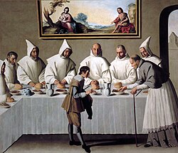 St Hugh in the Carthusian Refectory c. 1655, Museum of Fine Arts of Seville